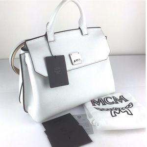 NWT MCM milla-leather-mid-convertible backpack